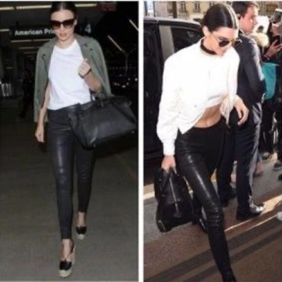 $989 J BRAND LAMB LEATHER pants - Picture 3 of 16